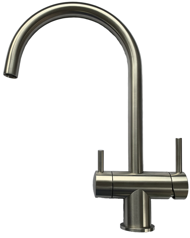 Aqualaria 3 way filter tap  in brushed stainless steel