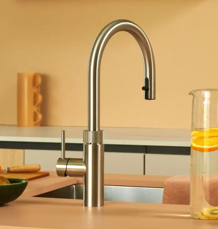 Quooker Flex Round Stainless Steel Tap with Combi + Boiling Water Tank