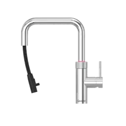 Quooker Flex Square Chrome Tap with Combi + Boiling Water Tank with Cube