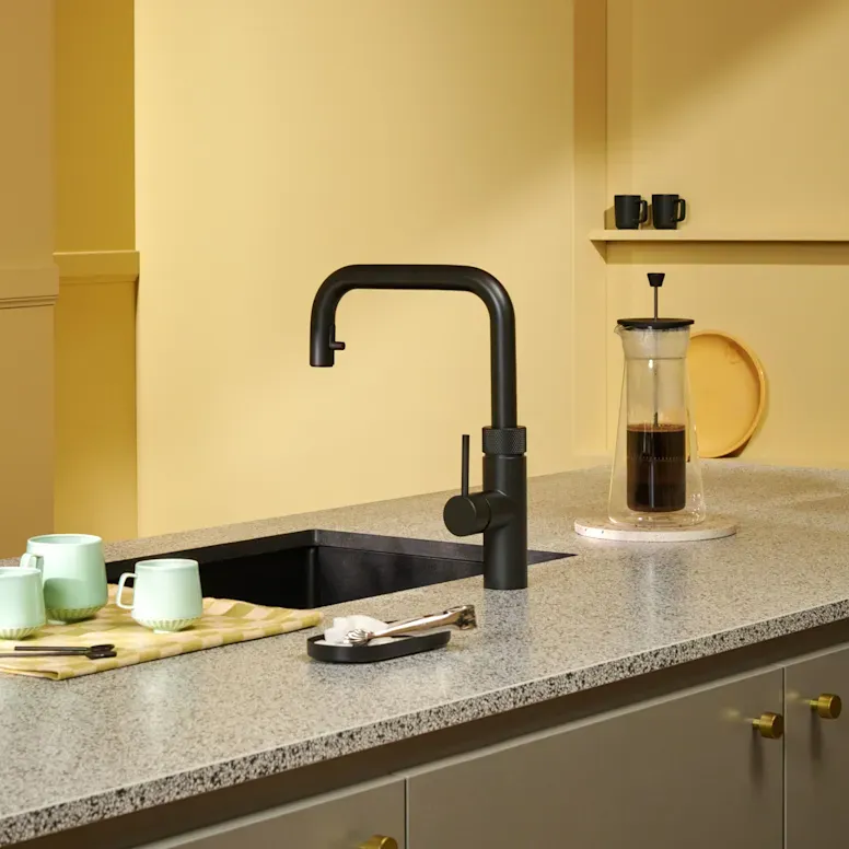 Quooker Flex Square Black Tap with Pro3 Boiling Water Tank