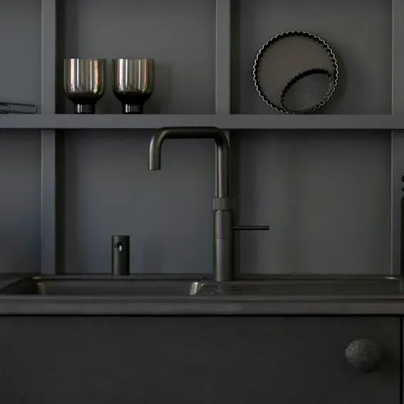 Quooker Fusion Square Black Tap with Combi + Boiling Water Tank