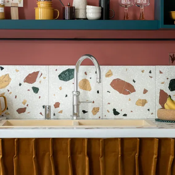 Quooker Classic Fusion Round Chrome Tap with Combi Boiling Water Tank with Cold Water Filter