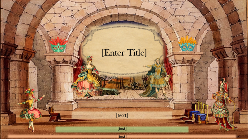 17th Century themed PPT template (13 fully animated slides)