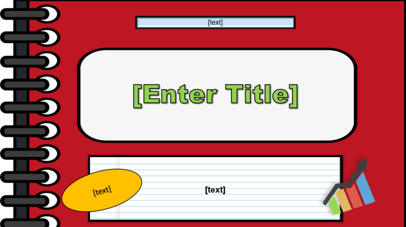 Notebook themed PPT template (18 fully animated slides)