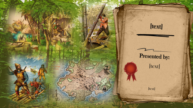 Island/Jungle themed PPT template ( 8 fully animated slides)