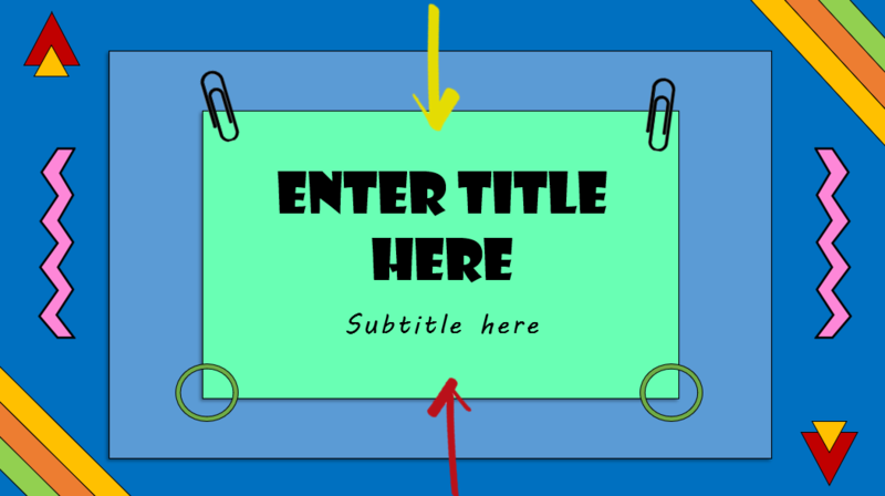 90s themed PowerPoint Template (10 fully animated slides)