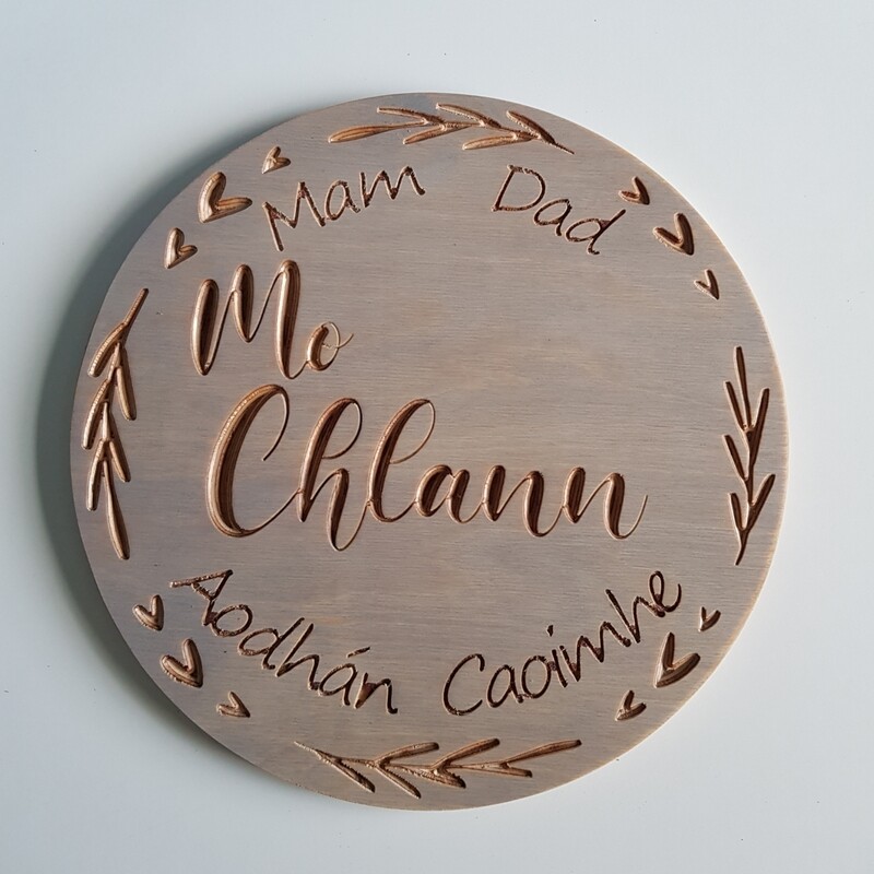Mo Chlann Wooden Sign