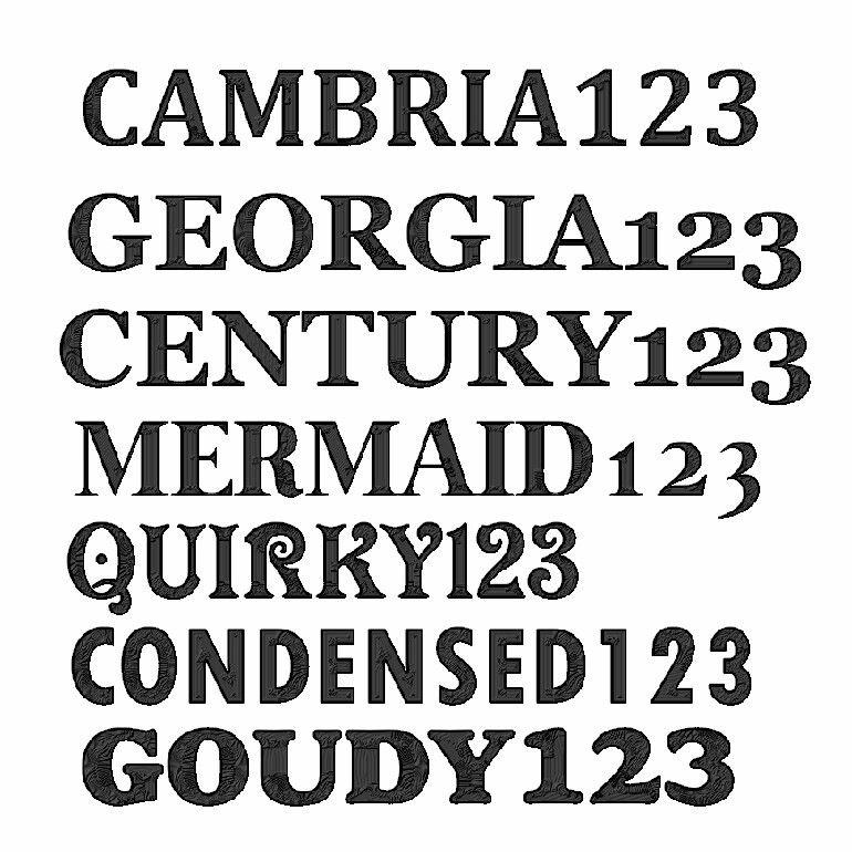 Letters 6mm