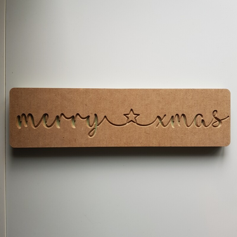 Merry Xmas w/Star 18mm