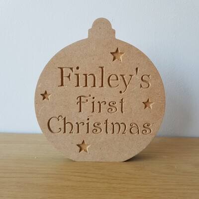 First Christmas Bauble Freestanding