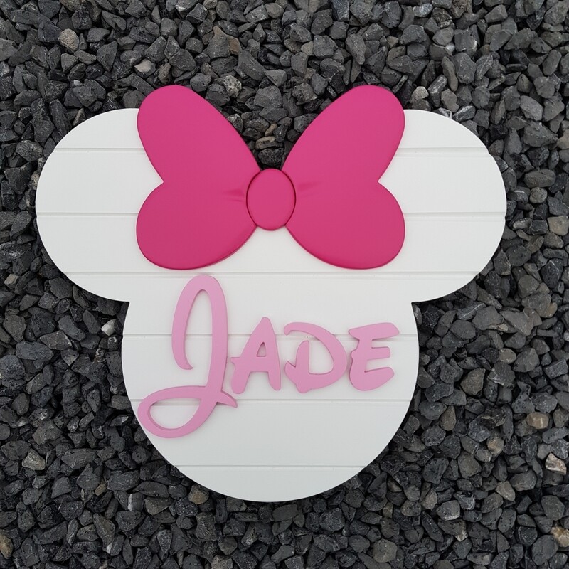 Minnie Mouse Style Plaque