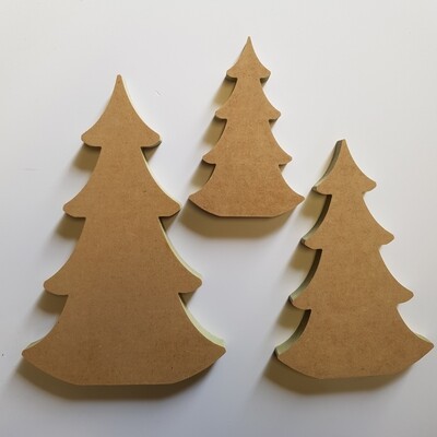 Christmas Tree Trio MDF Shapes