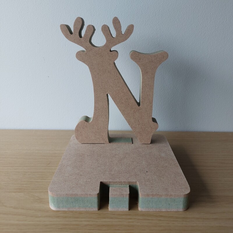 Stocking Holder - Initial with Antler 18mm