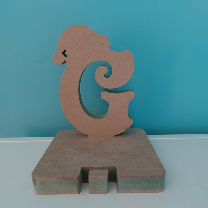 Stocking Holder - Initial with Santy Hat 18mm