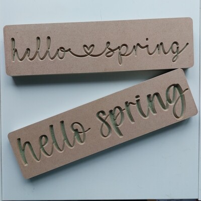 hello spring with heart