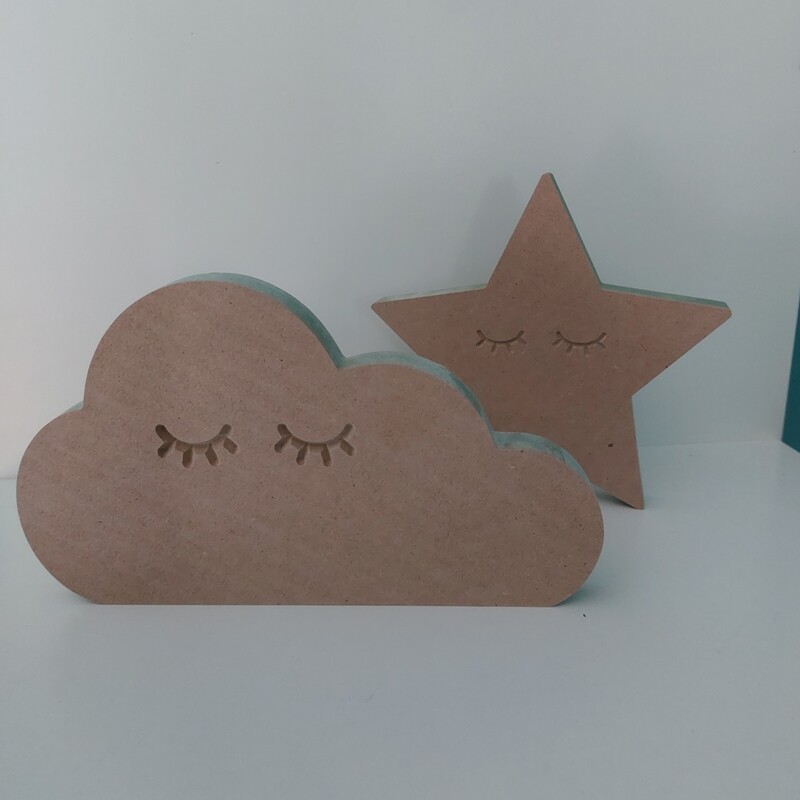 Sleepy Star and Cloud Set 18mm