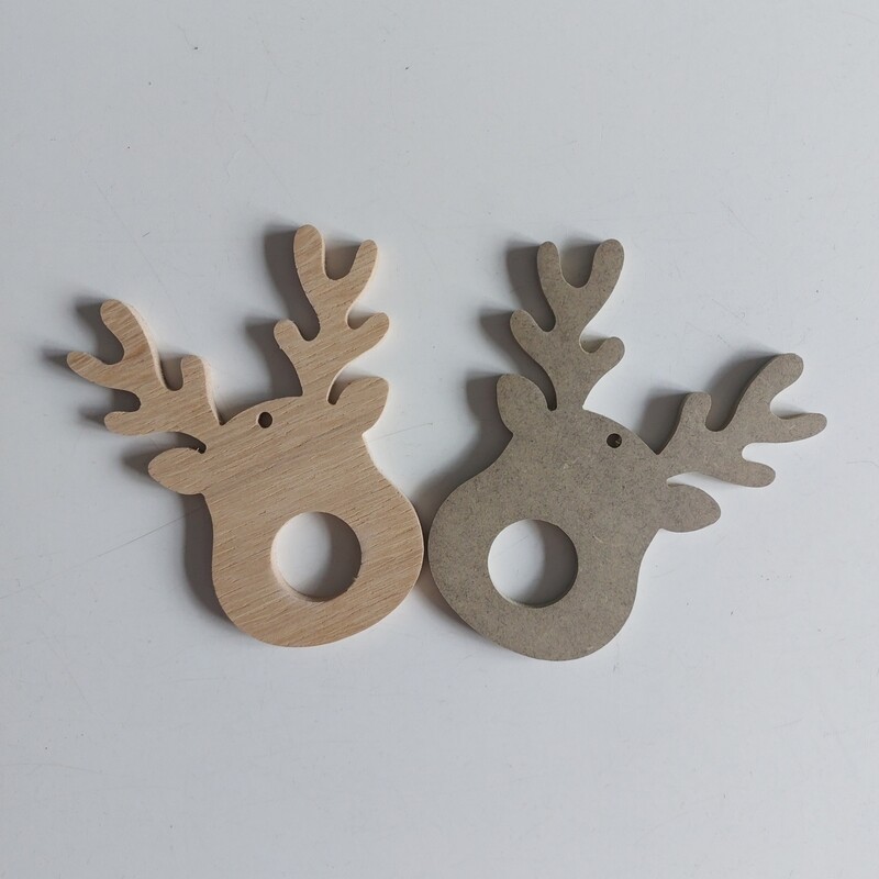 Reindeer Lindt Holder Decoration Oak Veneer