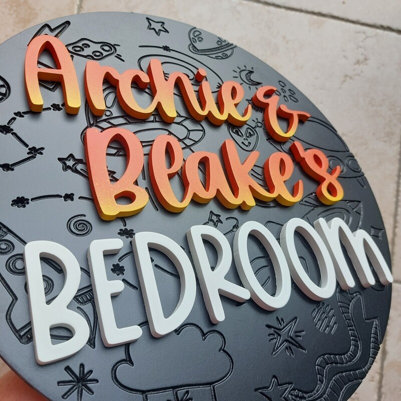 Doodle Etched Sign