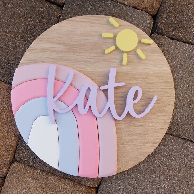 Boho Rainbow and Sunshine Round