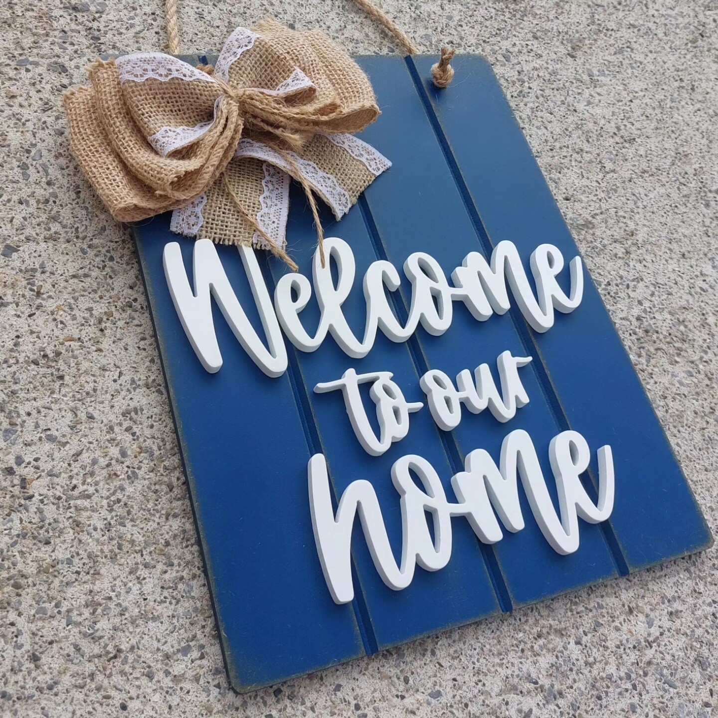 Welcome to Shiplap Hanging Sign