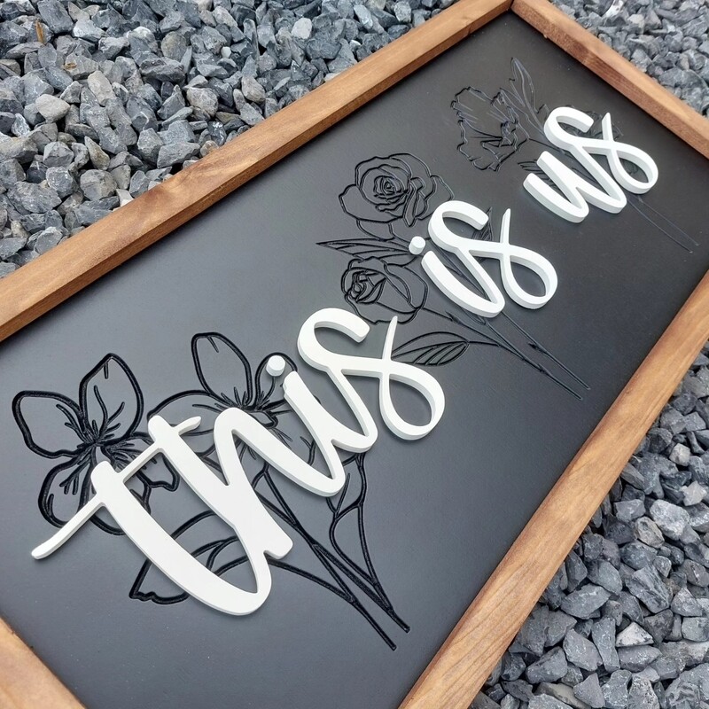 Framed Birth Flowers Sign