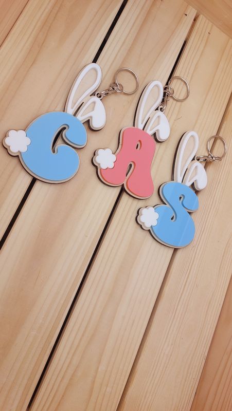 Bunny Letter Keyrings