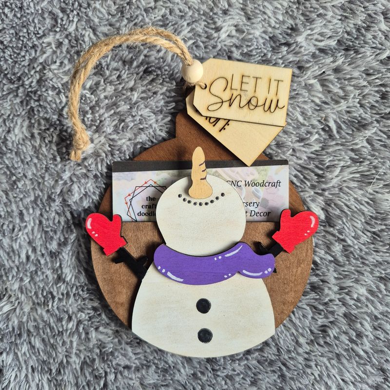 Snowman Gift Card Holder