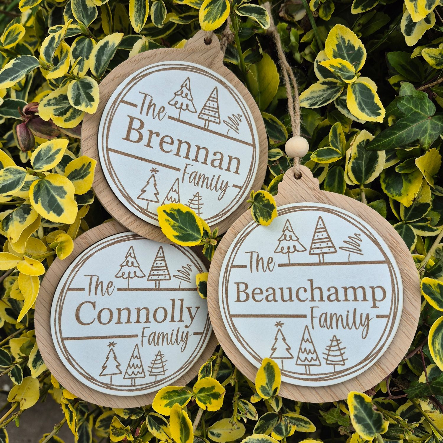 Family Name Oak Decoration