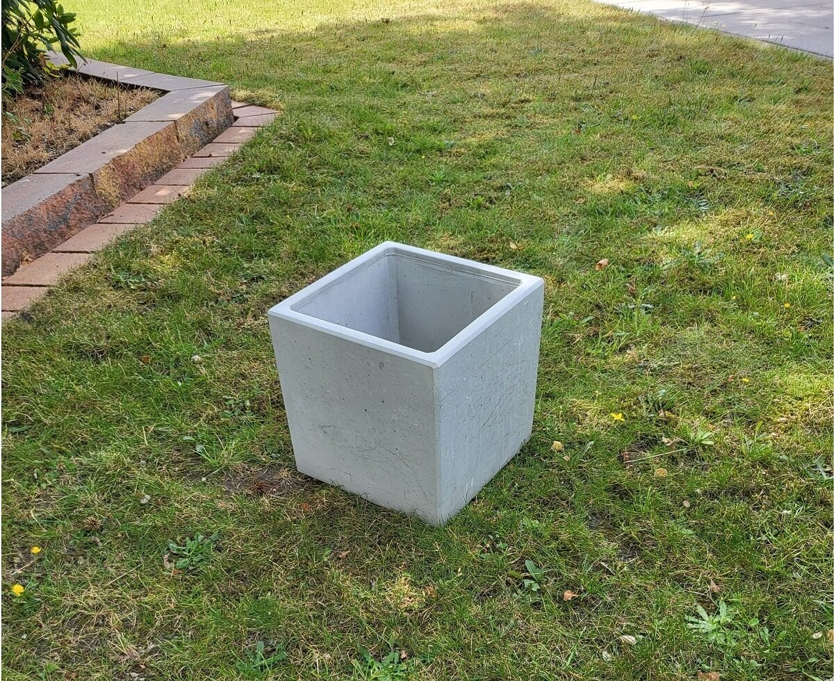 Pflanzkübel 25x25x25 cm, grau