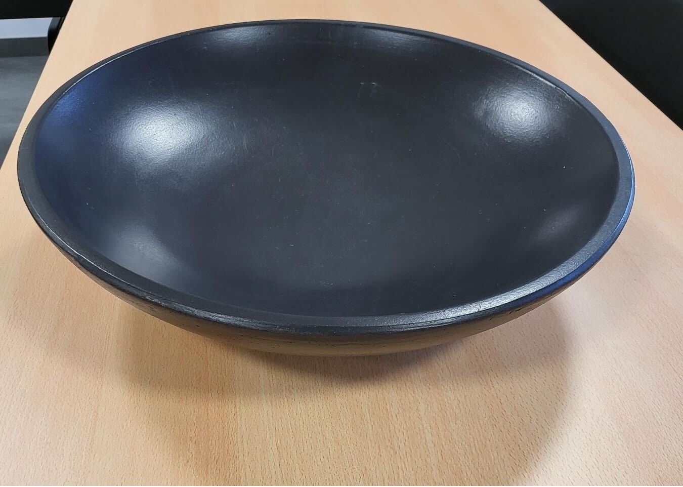 Schale, 49 cm, schwarz beschichtet