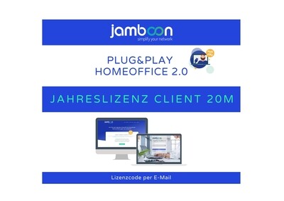 Jamboon Plug&Play Homeoffice 2.0 - Jahreslizenz Client 20M