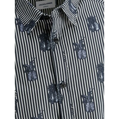 JOR FUN LS AOP SHIRT KTF Navy Blazer/KNIT FIT