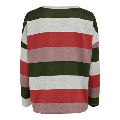 JDYTONSY L/S V-NECK TOP JRS Light Grey Melange/Baked apple