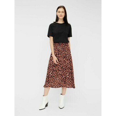 PCRAYA HW MIDI SKIRT Black/animal