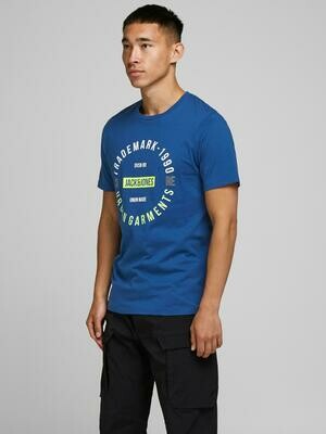 JCOKOI TEE SS CREW NECK Navy Peony/MELANGE