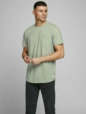 JORLINUS TEE SS CREW NECK Green Milieu/SLIM