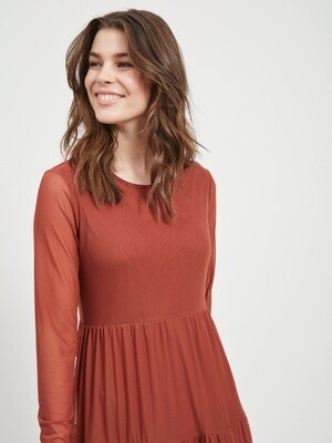 VIDAVIS L/S SOLID DRESS /RX Copper Brown