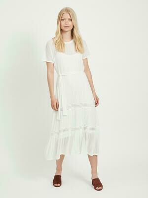 OBJTUTSIE S/S DRESS REP Cloud Dancer