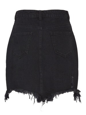 NMMILA SHORT DNM SKATER SKIRT JT100BL BG Black Denim