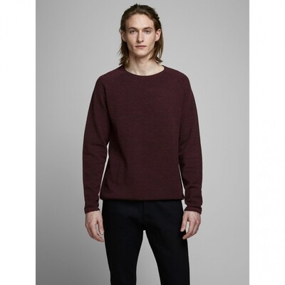 JJE HILL KNIT CREW NECK NOOS Port Royale/comb 1 letter