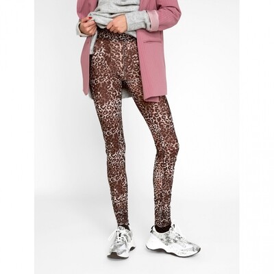 PCOLIA HW MESH LEGGINGS D2D PB Black/LEO