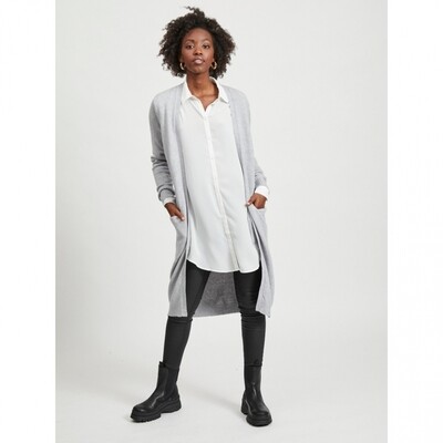 VIRIL LONG L/S KNIT CARDIGAN - NOOS LT GREY M