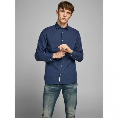 JPR BLUFANO SHIRT L/S Navy Blazer/KNIT FIT