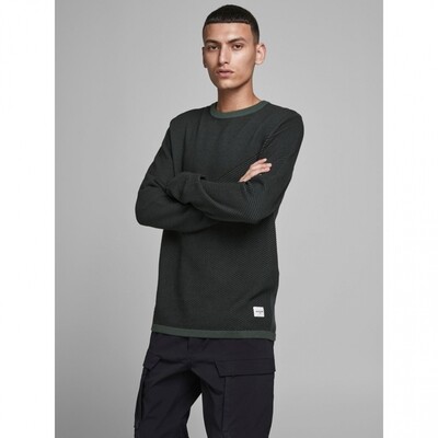 JCO BEN KNIT CREW NECK LS LTN Darkest Spruce