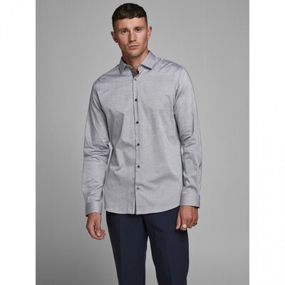 JPR BLAOCCASION STRUCTURE SHIRT L/S LTN Light Grey Melange