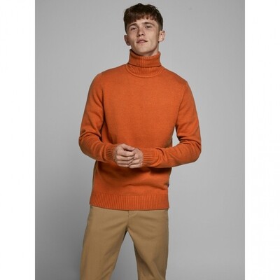 JOR CLYDE KNIT ROLL NECK LTN Burnt Ochre