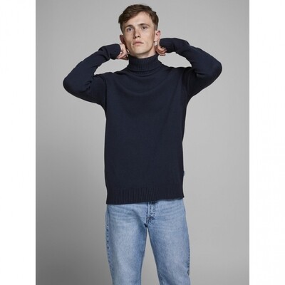 JOR CLYDE KNIT ROLL NECK LTN Sky Captain