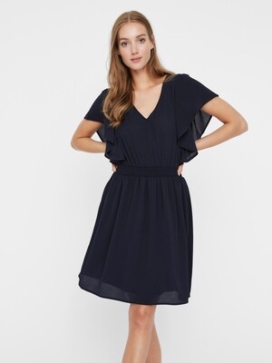 VMSASHA SS FRILL DRESS GA Night Sky