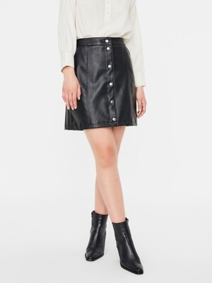 VMCONNERYRAY HW COATED SHORT SKIRT BOOS Black