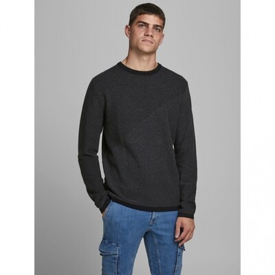 JCO BEN KNIT CREW NECK LS LTN Black